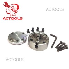 Tilting Rotary Table 4″100mm + 80mm Chuck Independent 4 Jaws+ Back Plate+ T-nuts