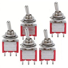 5Pcs AC 250V/2A 120V/5A ON/ON 2 Positions SPDT Mini Micro Toggle Switch New