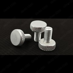 Select M3 M4 M5 M6 Aluminum Alloy 6063 Knurled Thumb Screw Round Large Flat Head