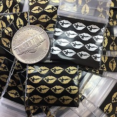 BaggiesSince1987 – 1010 Design Zip Bags METALLIC PRINT 1 X 1 CHOOSE, READ DETAIL