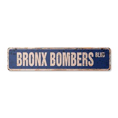 BRONX BOMBERS Vintage Street Sign Metal Plastic new york baseball fan NY