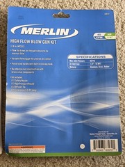 MERLIN Pneumatic High Flow Blow Gun Kit CENTRAL PNEUMATIC Tire Inflator & Gauge