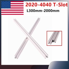 2Pcs T-Slot Aluminum profile 300mm~2000mm 2020 3030 4040 2040 Extrusion Anodized