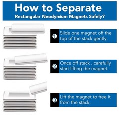 120Pcs Small Neodymium Bar Magnets 10x5x2mm for Crafts, Whiteboards, Fridges
