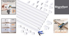 Mudeela Self Adhesive Cable Duct White, 8m PVC for Tidy and Safety