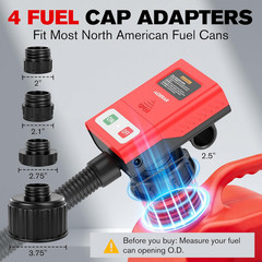 Fuel Transfer Pump with Auto-Stop, 3.8 GPM, 71″ Hose, Gas Can Fuel Pump with 4 A
