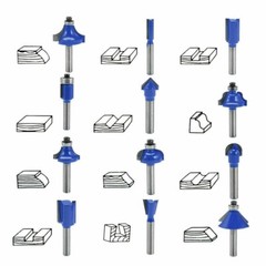 15Pcs Carbon Milling Cutter Router Bit Set Tungsten Carbide Router 1/4″ Shank US