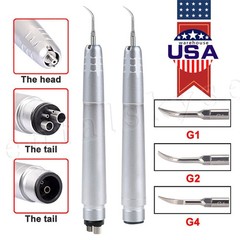 USA Dental Ultrasonic Air Perio Scaler Handpiece Hygienist 2 & 4-Holes 3 Tips CE