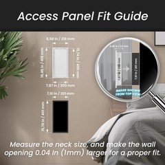 8 x 16 Access Panel for Drywall and Ceiling – White ABS Plastic Door Panel, W…