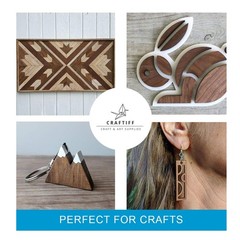 Walnut Wood Sheets Thin Lumber, Black Dark Unfinished Board for dark brown