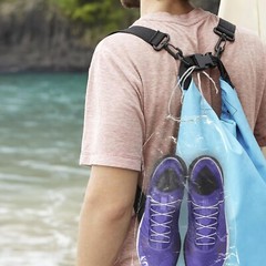 100 Clear Drawstring Bags 12″ x 18″ Travel Shoe Bags 2 mil Waterproof