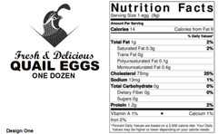 QUAIL EGG CARTON LABELS 250/LABELS (CARTON NOT INCLUDED)