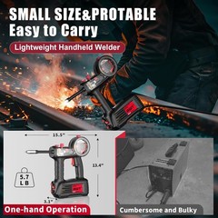 AWT 100A Handheld Flux Core MIG Welder, Portable Welding Machine,Inverter Wire