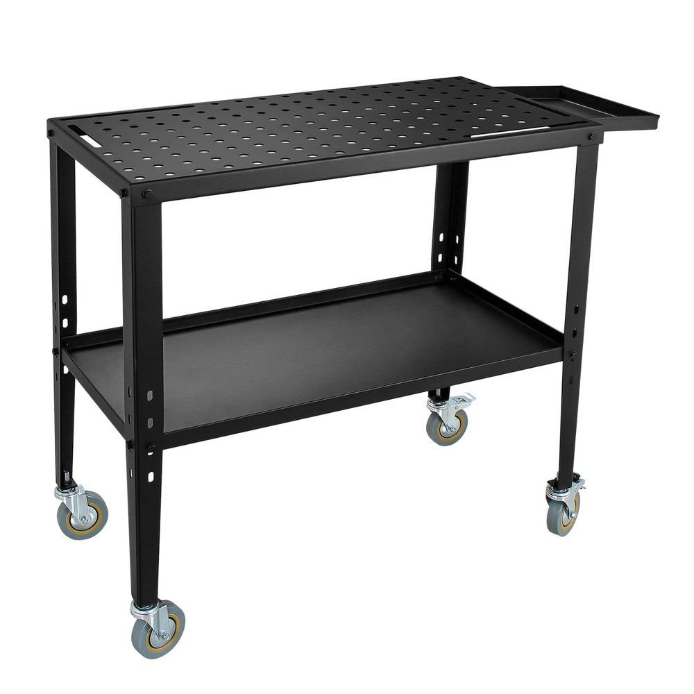 36” x 18” 1200lb Load Carbon Steel Workbench Welding Table Storage tray Cart