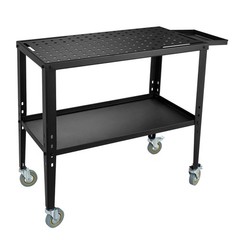 36” x 18” 1200lb Load Carbon Steel Workbench Welding Table Storage tray Cart
