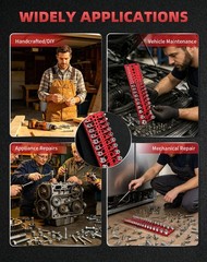 66 Thread Checker, VEXTHYX 22 standard/sae & 18 metric nut and bolt thread me…