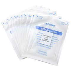 AZDENT Dental Ortho Niti Round Arch Wires Ovoid Form White Color Coated Form