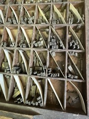 Antique VTG Letterpress Print Type Upper & Lower Letter & Number Set Complete