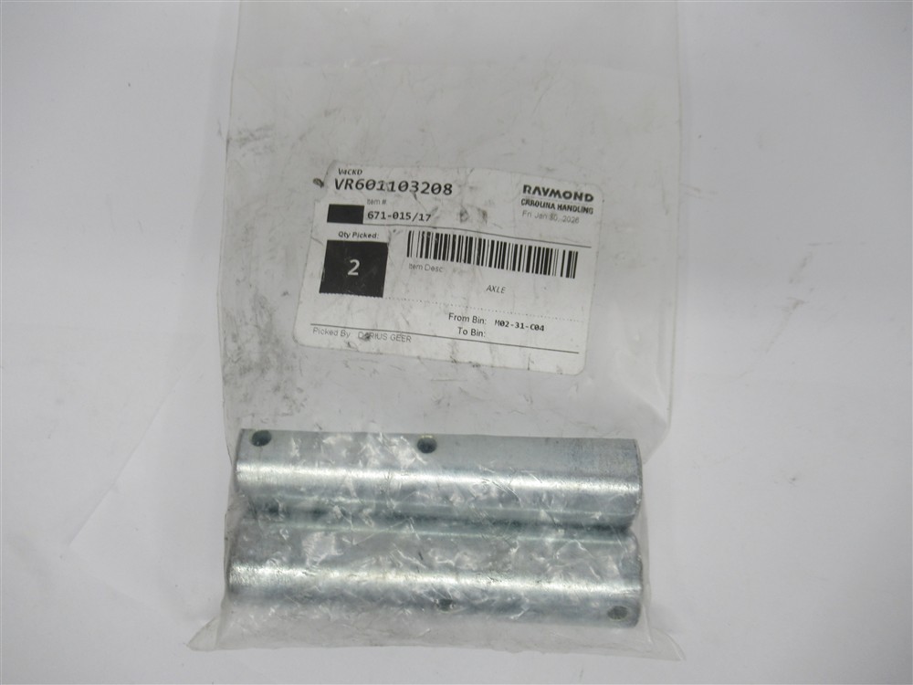 Raymond 671-015/17 , Corrosion-Resistant Axle Assembly (PK 2)