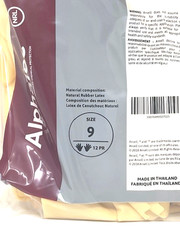 1 case (144 Gloves) Ansell AlphaTec 88-390T Chemical Resistant Gloves Size 9