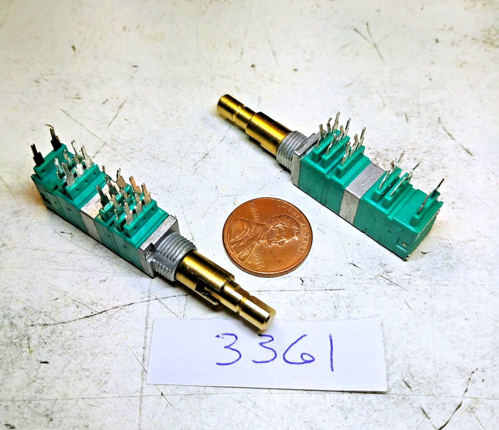 New! Lot of (2) Alps 5 Section Potentiometer w/NO Push Switch – See Text