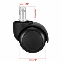 5PCS Office Desk Chair Caster Wheel Swivel Protect Floor Furniture Replacement