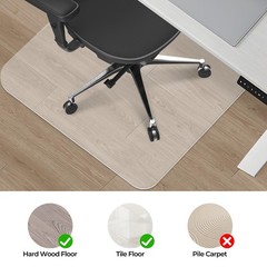 Chair Mat for Hard Wood Floors – Heavy Duty Floor Protector – Easy Clean (47’…