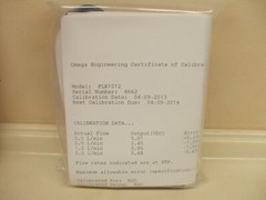 Omega Engineering FLR1012 Flow Sensor w/ cable, 0.5 to 5 L/min, 6psi, 3/8″ tube