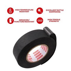 XFasten Wire Harness Tape, 3/4-Inch by 50-Foot (5-Pack), High Temp Wiring Loo…