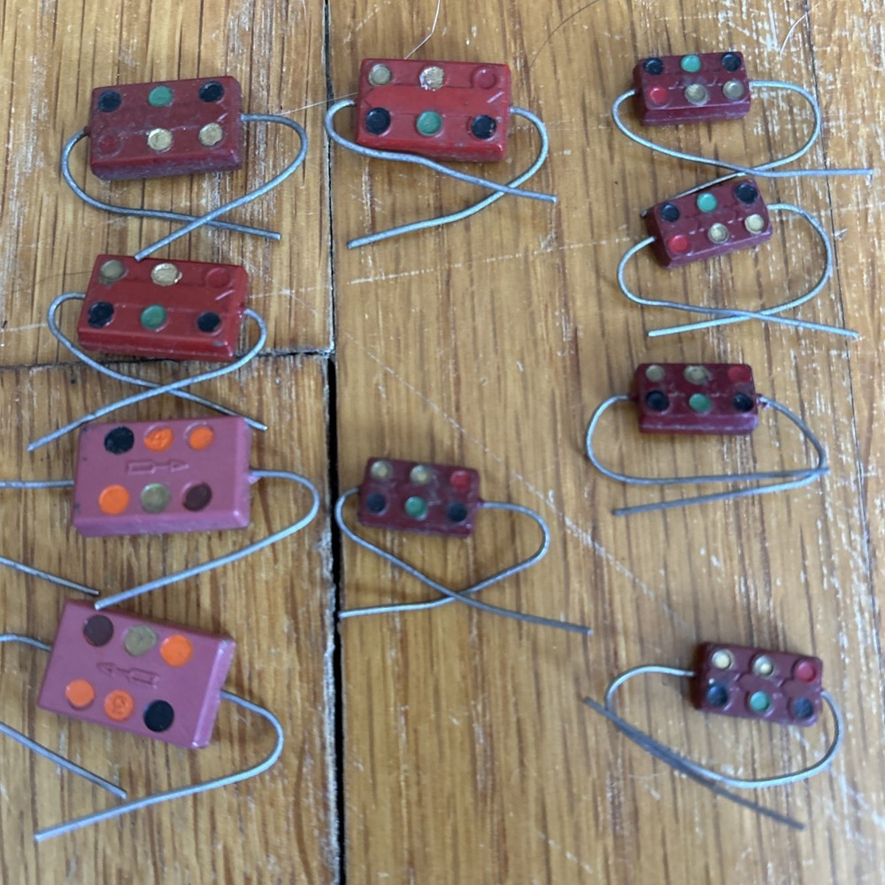 Vintage Mixed Lot Domino Style Mica Capacitors approx 10 pcs various values