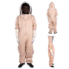 Professional Beekeeping Protection Suit Polycotton Full Body Bee Suit w/ Gloves