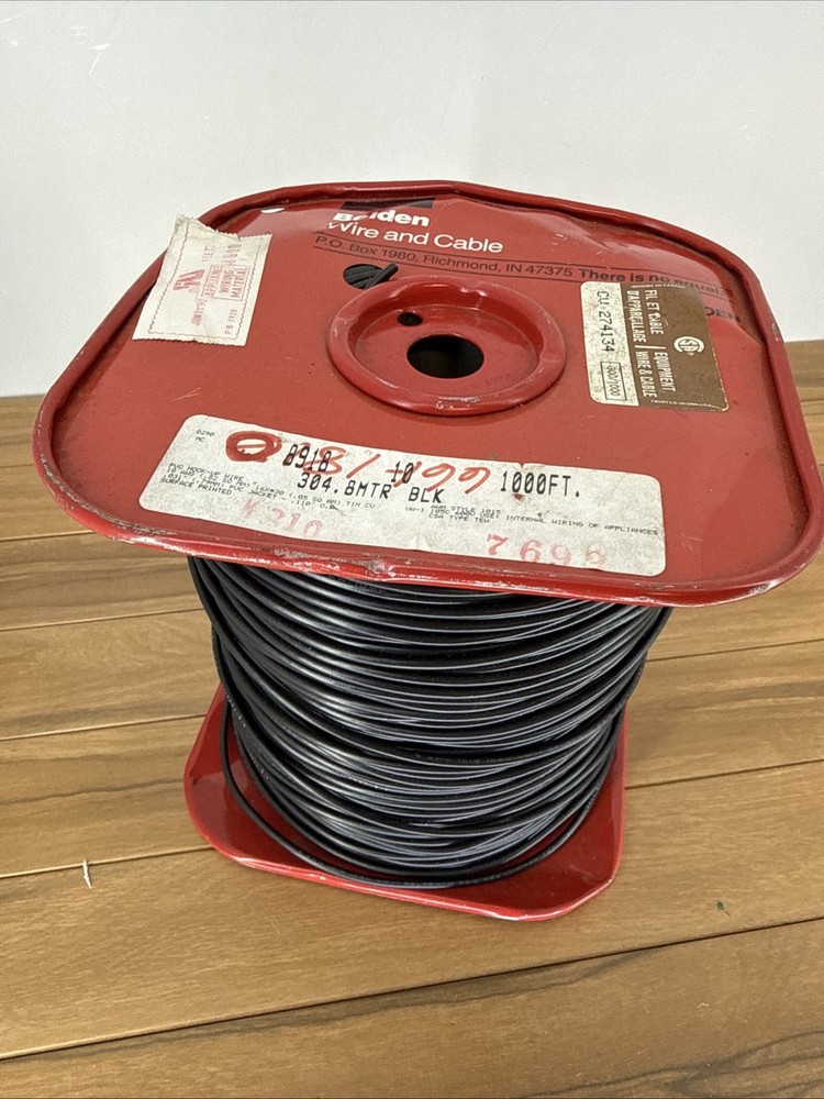 Belden Wire and Cable Co. 8918 10 1000′ BELDEN WIRE Spool, New Old Stock