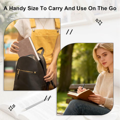 Thick Blank Journal Notebook 400 Pages 3.9 × 5.5 No Lines Soft Leather Pocket