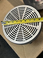 SIOUX CHIEF 832-6DSR FINISH LINE ADJUSTABLE FLOOR DRAIN DI 6” NO HUB 9” SS GRATE