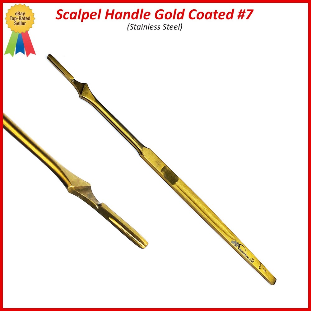 Scalpel Handle No. 7 Dental Stainless Steel 6.5″ Titanium Blue Coated