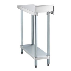 36″W x 12″L Stainless Steel Equipment Filler Table with Backsplash & Undershelf