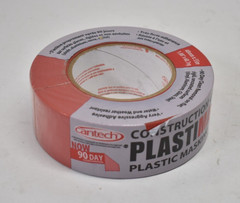 CanTech Plastic Mask Masking Tape Roll 48mm x55m Red Indoor/Outdoor Construction