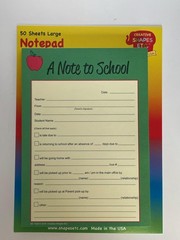 SHAPES ETC. 50 Sheets Note to School – Notes Parents 5″ x 0.3″, Multicolor