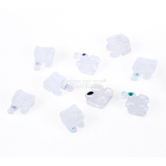 Dental Orthodontic Ceramic Brackets Roth/MBT 018/022 Mesh Base Hooks 345 AZDENT