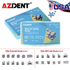 Dental Ortho Brackets passive Self-Ligating Roth/MBT022 345Hook w/Buccal Tube