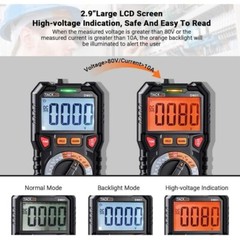 TACKLIFE DM01M Digital Multimeter,TRMS 6000 Counts Multimeter w/ Backlights LCD