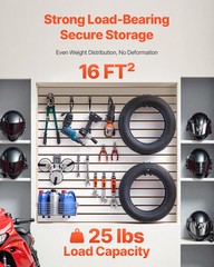 VEVOR 4 x 4 ft Slatwall Paneling MDF White Garage Slatwall with Modular Design