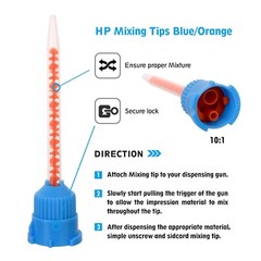 OneMed Dental Mixing Tips for Impression Temp Crowns Material (10:1) 50Pcs/Bag