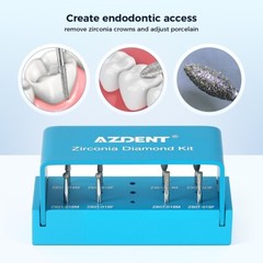 Kit de Fresas de Diamante para Zirconia FG 1.6mm para Turbina de Alta Velocidad