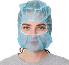Blue Disposable Non-Woven Hoods (1000 pcs/Case) – Latex-Free Multi-Purpose Cover