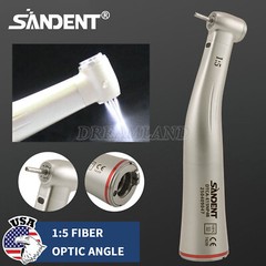 Dental Electric Handpiece 1:5 Contra Angle Fiber Optic SANDENT