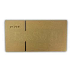 100 8x4x2 EcoSwift Cardboard Packing Moving Shipping Boxes Corrugated Box Carton