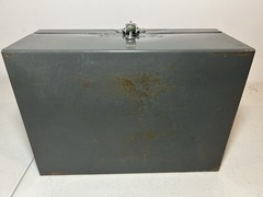 Art Steel Cash Box Latch Padlock Vintage + Quick-Adder Counter + Exxon Wallet