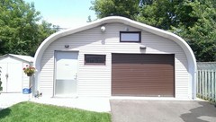 16x24x12 DuroSPAN Steel Prefab Arch Garage Building Kit Open Ends Factory Direct