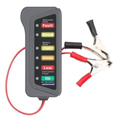 12V Car Battery Tester Automotive Battery Alternator Tester with LED Indicator